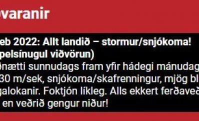 Aflýsingar vegna veðurs