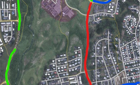 Tímabundin breyting á akstursleið flugstrætó vegna vegavinnu